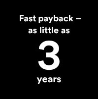 Fast payback. In as little as 3 years you can earn back the cost of 3MTM window Films through energy savings.