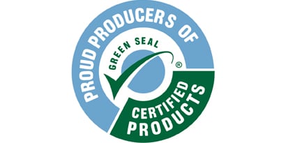 Logo: “Green Seal: Proud producers of certified products.”